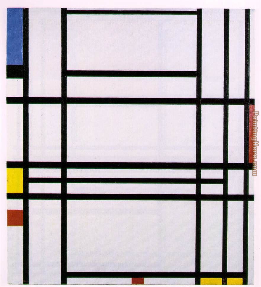 Composition No. 10 painting - Piet Mondrian Composition No. 10 art painting